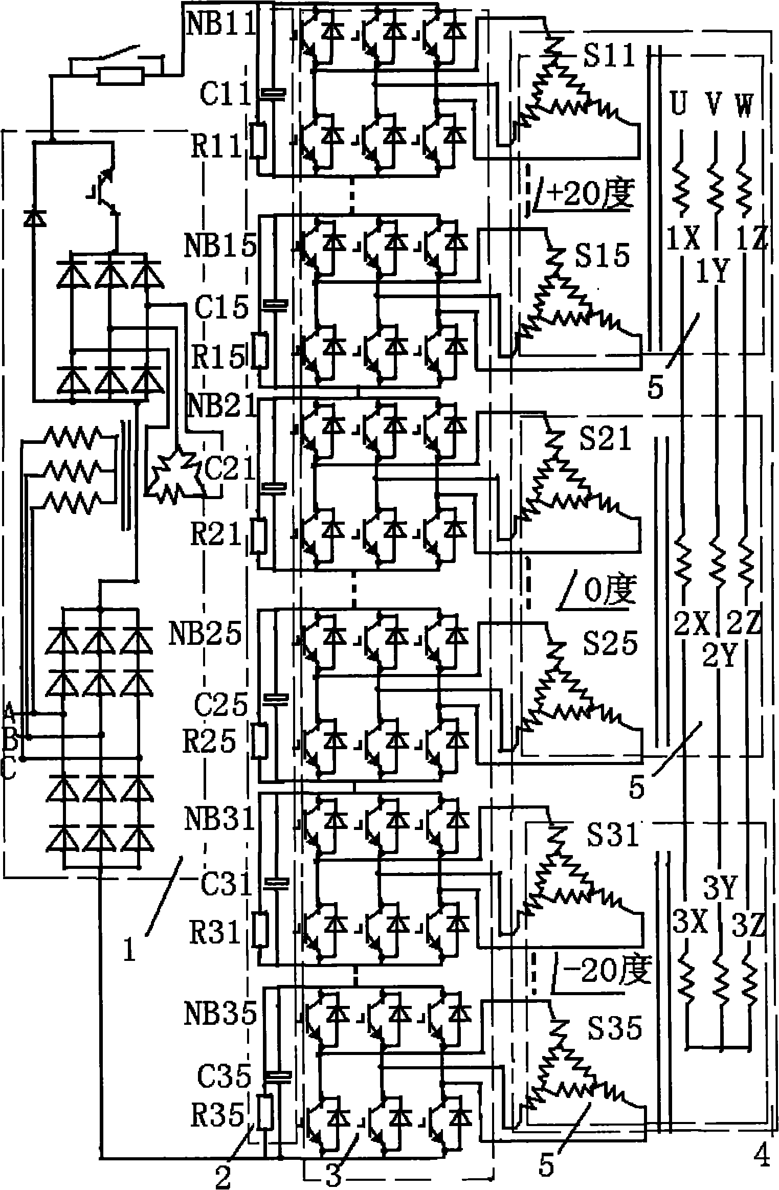 High-voltage and high-power transducer