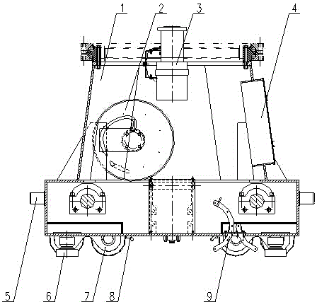 Traveling mechanism for ship and ocean engineering deck machinery