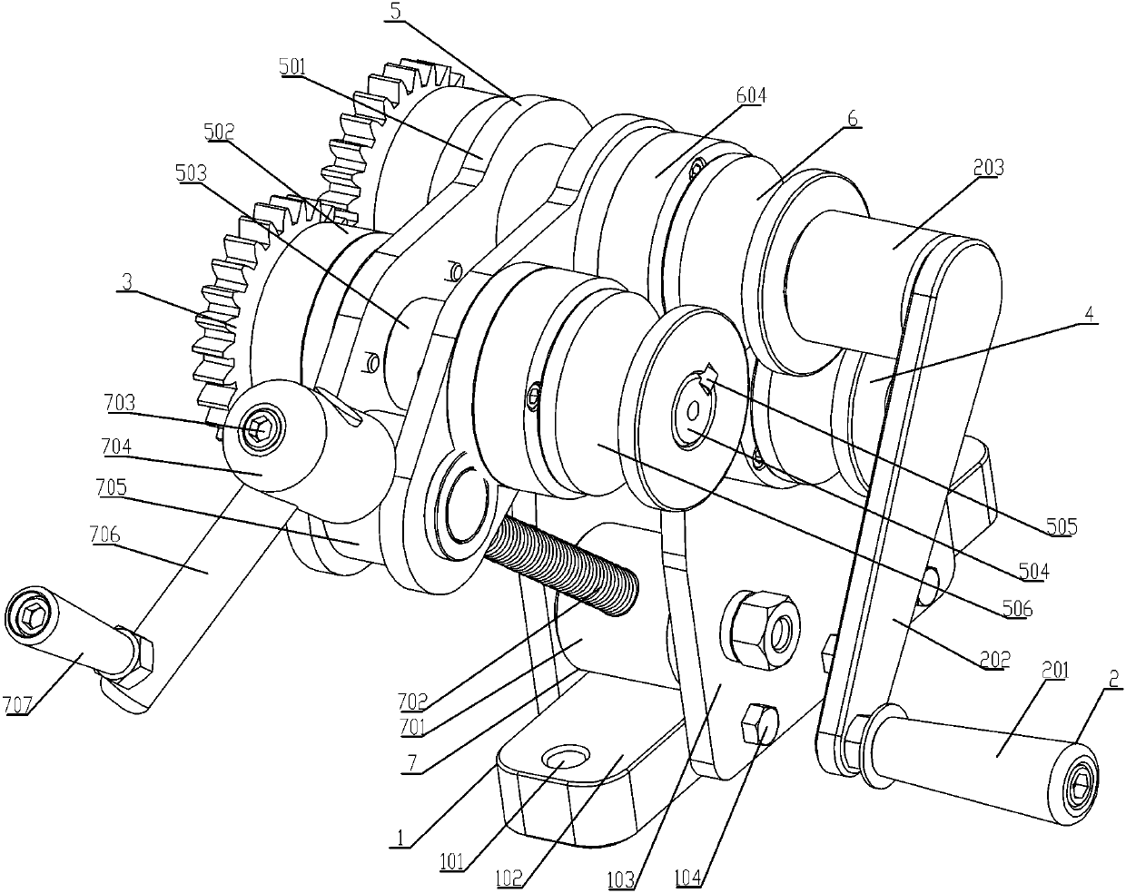 Straightening device based on screw compression adjustment and using method