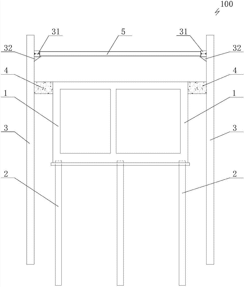 Soft soil foundation comprehensive pipe gallery and construction method thereof