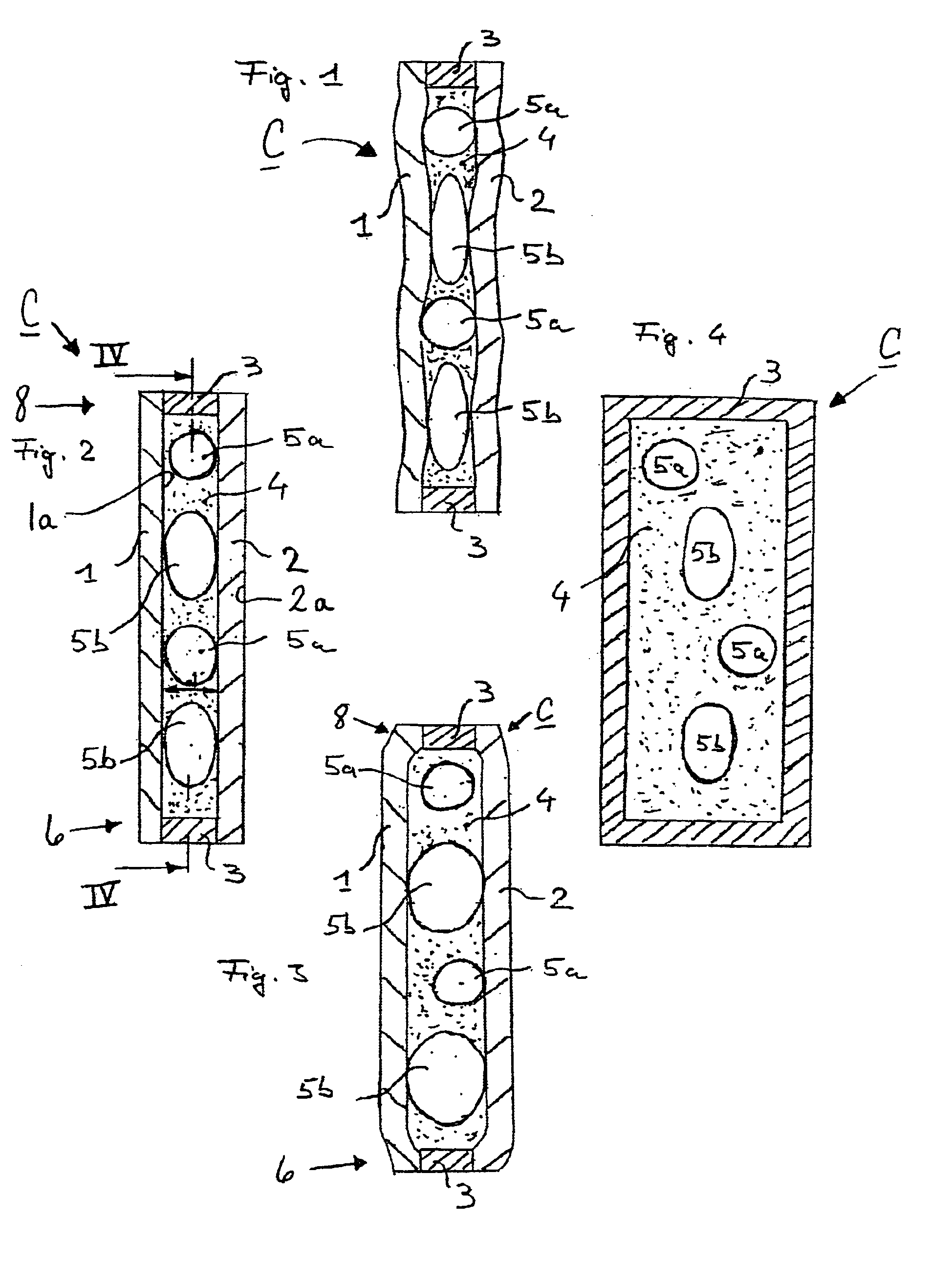 LCD-cell including one spacer exhibiting a dimension and a material property different from another spacers dimension and material property