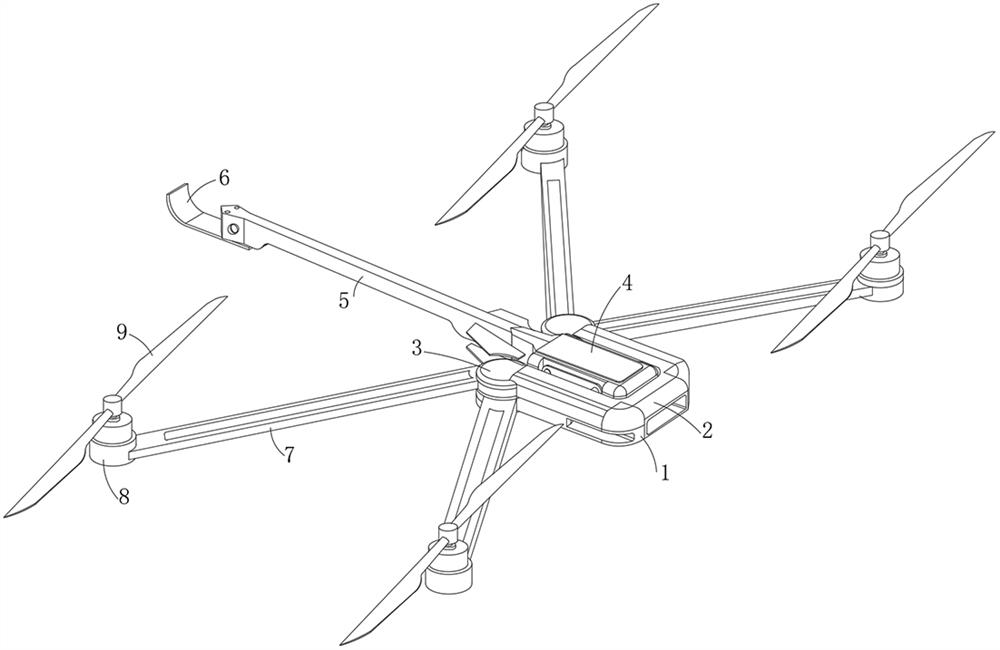 Aerial survey unmanned aerial vehicle capable of improving balance through buffering