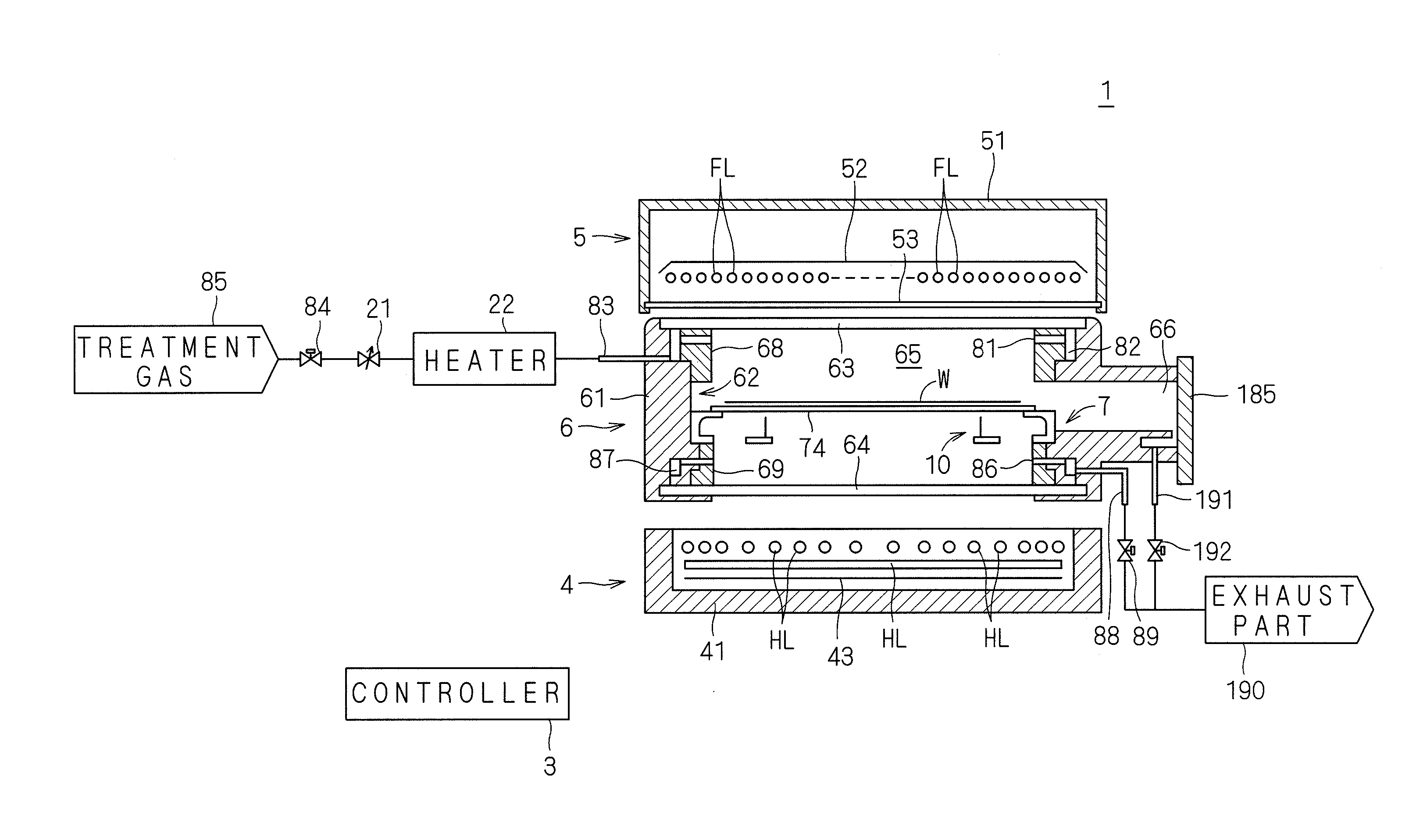 Apparatus and method for light-irradiation heat treatment