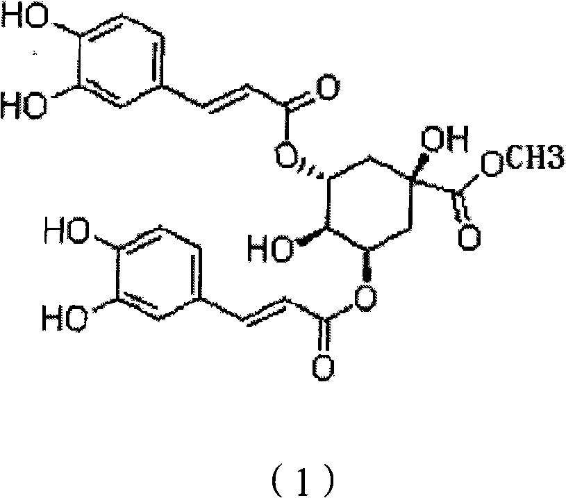 Preparation method of 3,5-cynarin methyl ester and medicament composition thereof