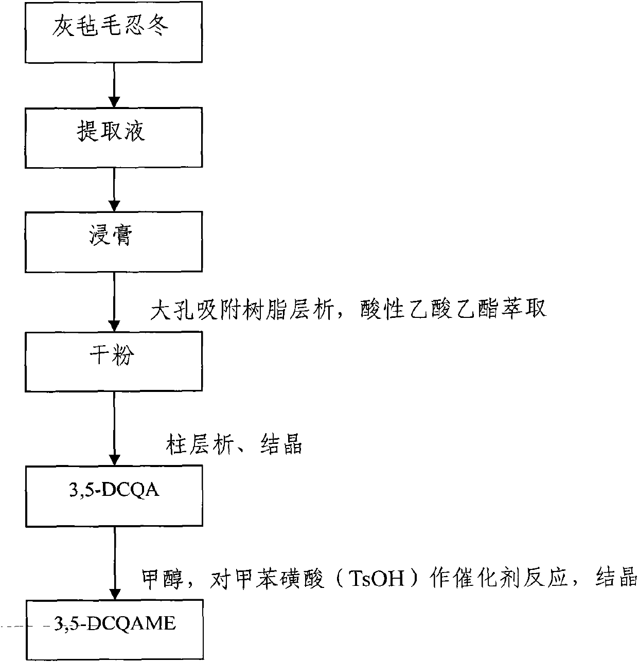 Preparation method of 3,5-cynarin methyl ester and medicament composition thereof