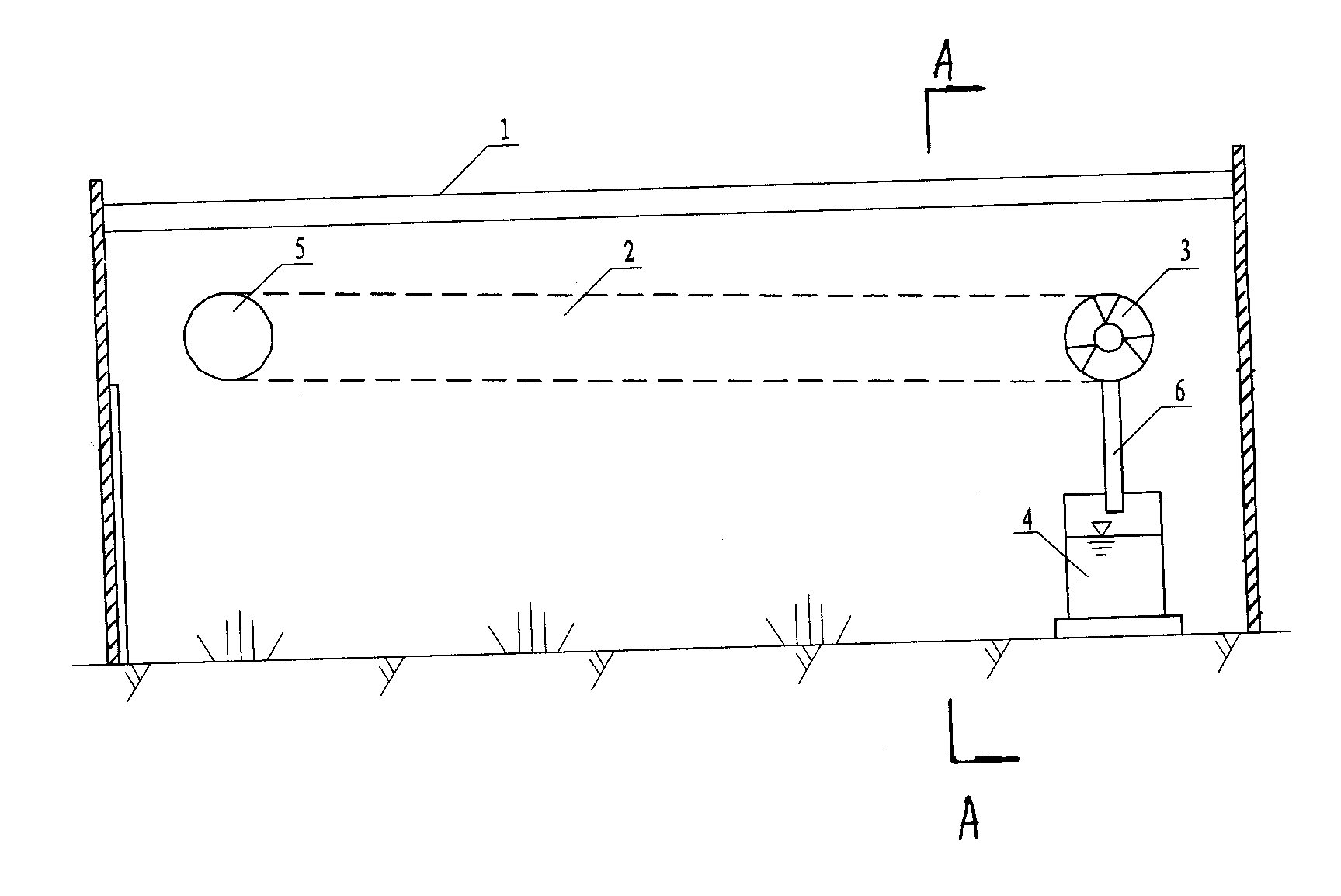 Device used for making irrigation water in condensing mode inside temperature-controlled greenhouse