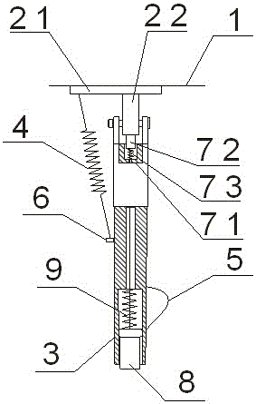 Automatic bouncing structure for inclining bracket of motorcycle