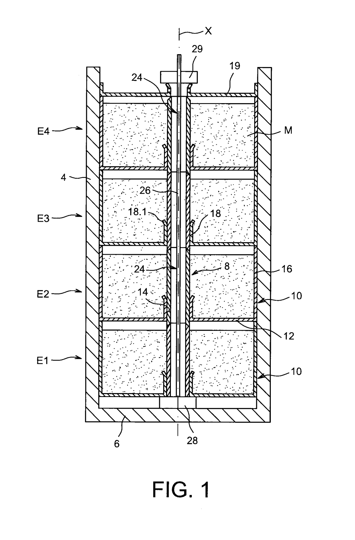 Hydrogen storage tank comprising metal hydrides produced through simplified manufacture and storage device comprising at least such a tank