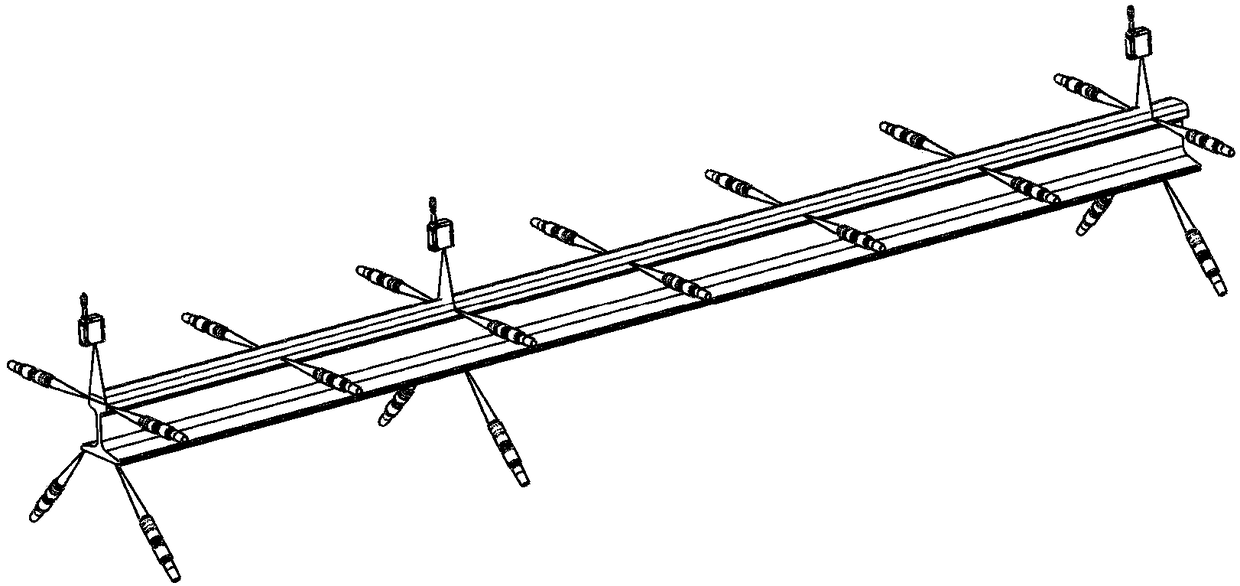 Steel rail flatness and torsion detection device and method