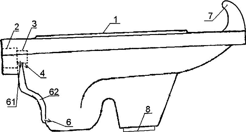 Water-trap type water-saving squatting pan