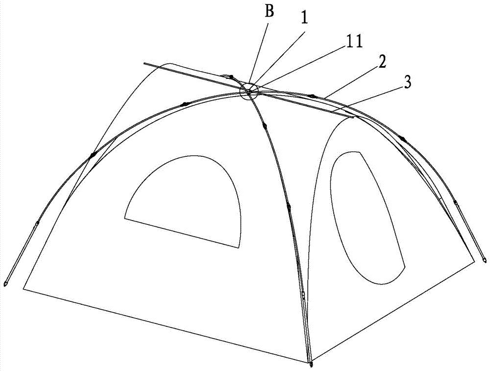 A simple tent support