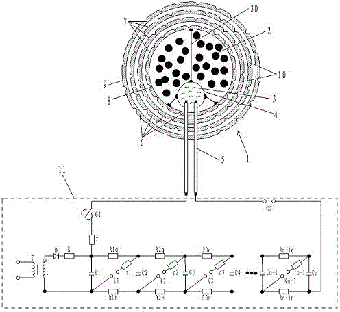 Material throwing device and throwing method with high-energy liquid explosion fixed-point blasting system