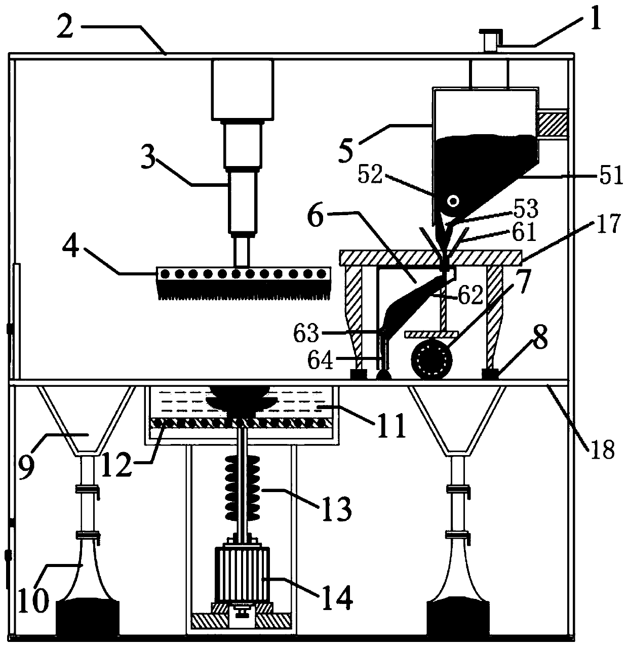 Dot-matrix powder spreading 3D (three-dimensional) printing device and method based on resistance heating