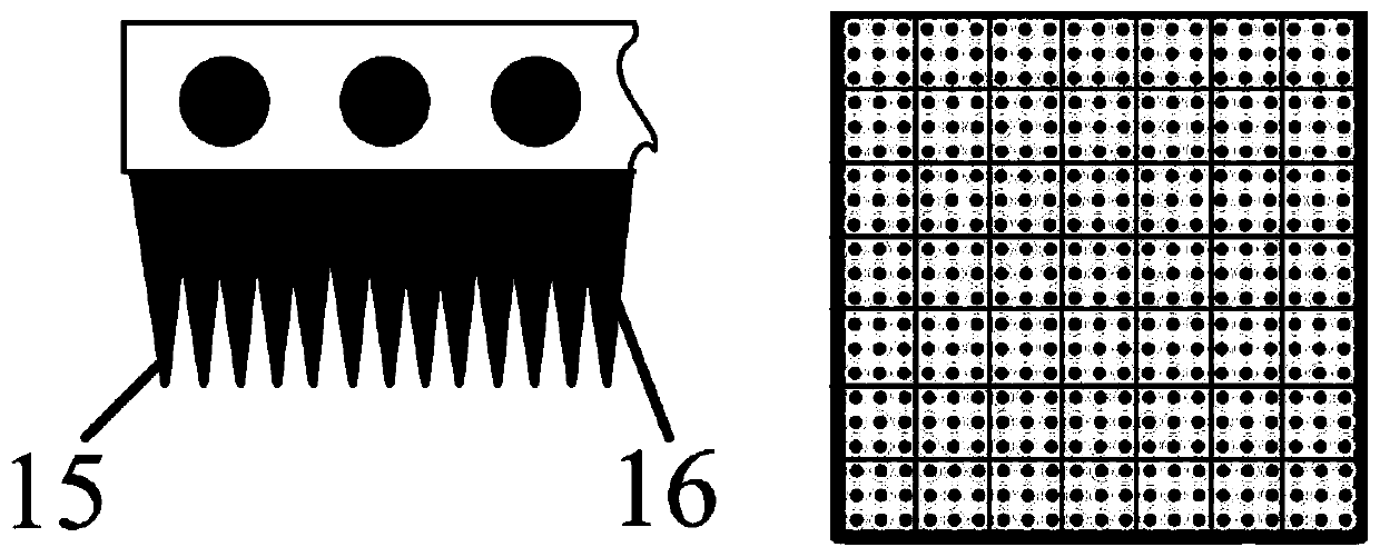 Dot-matrix powder spreading 3D (three-dimensional) printing device and method based on resistance heating