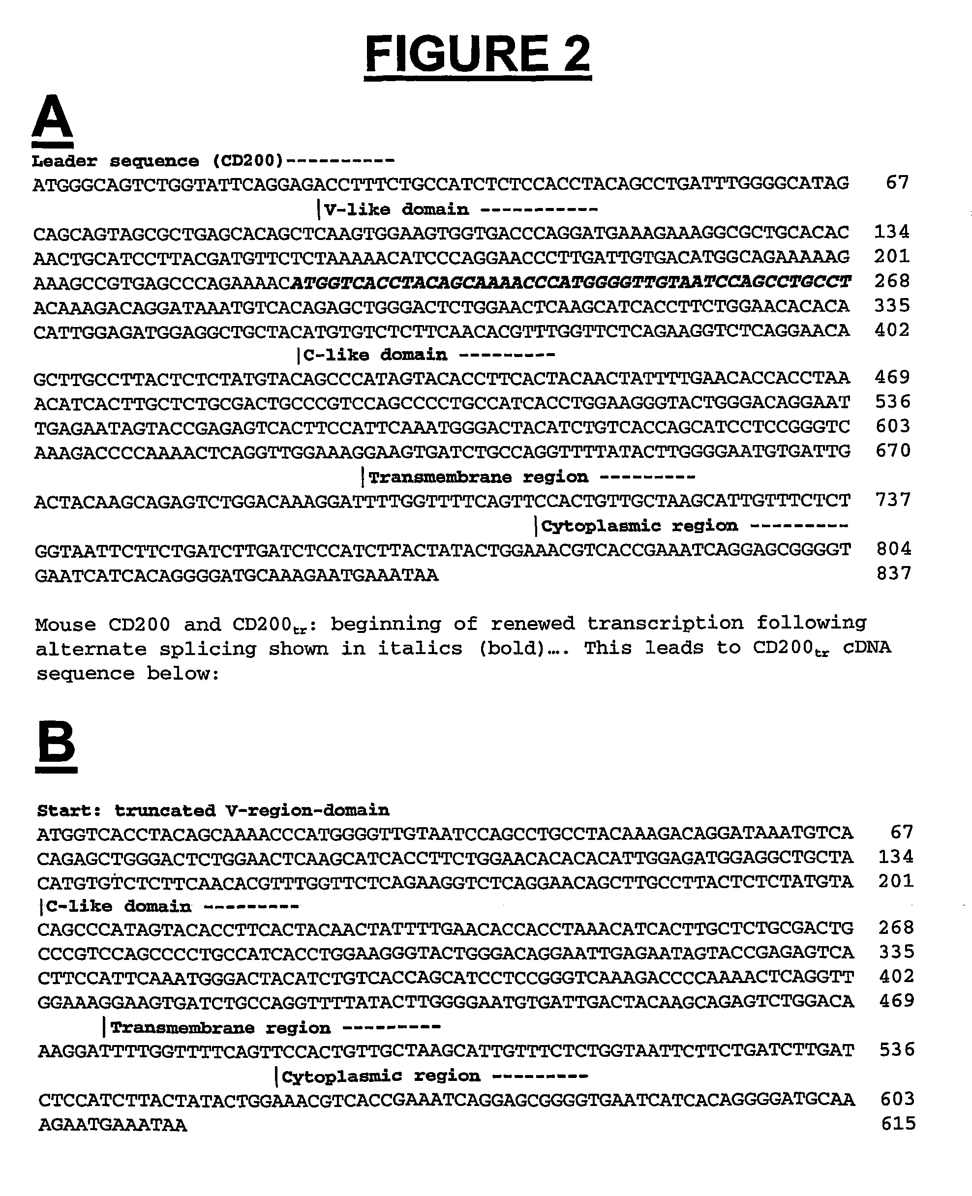 Truncated cd200