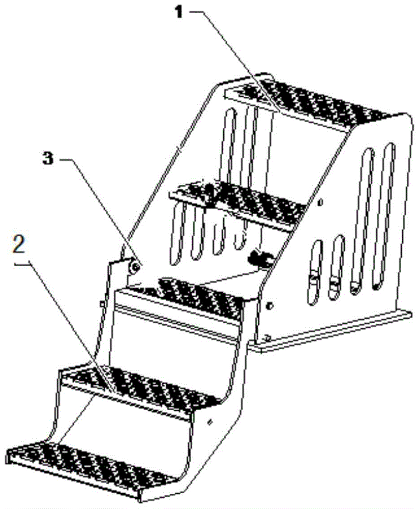 A hidden flip ladder and oil field operation equipment