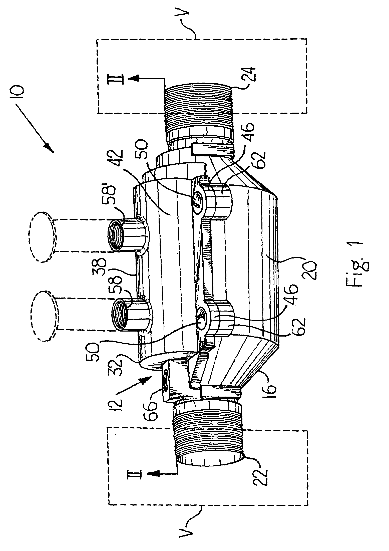 Double check valve assembly