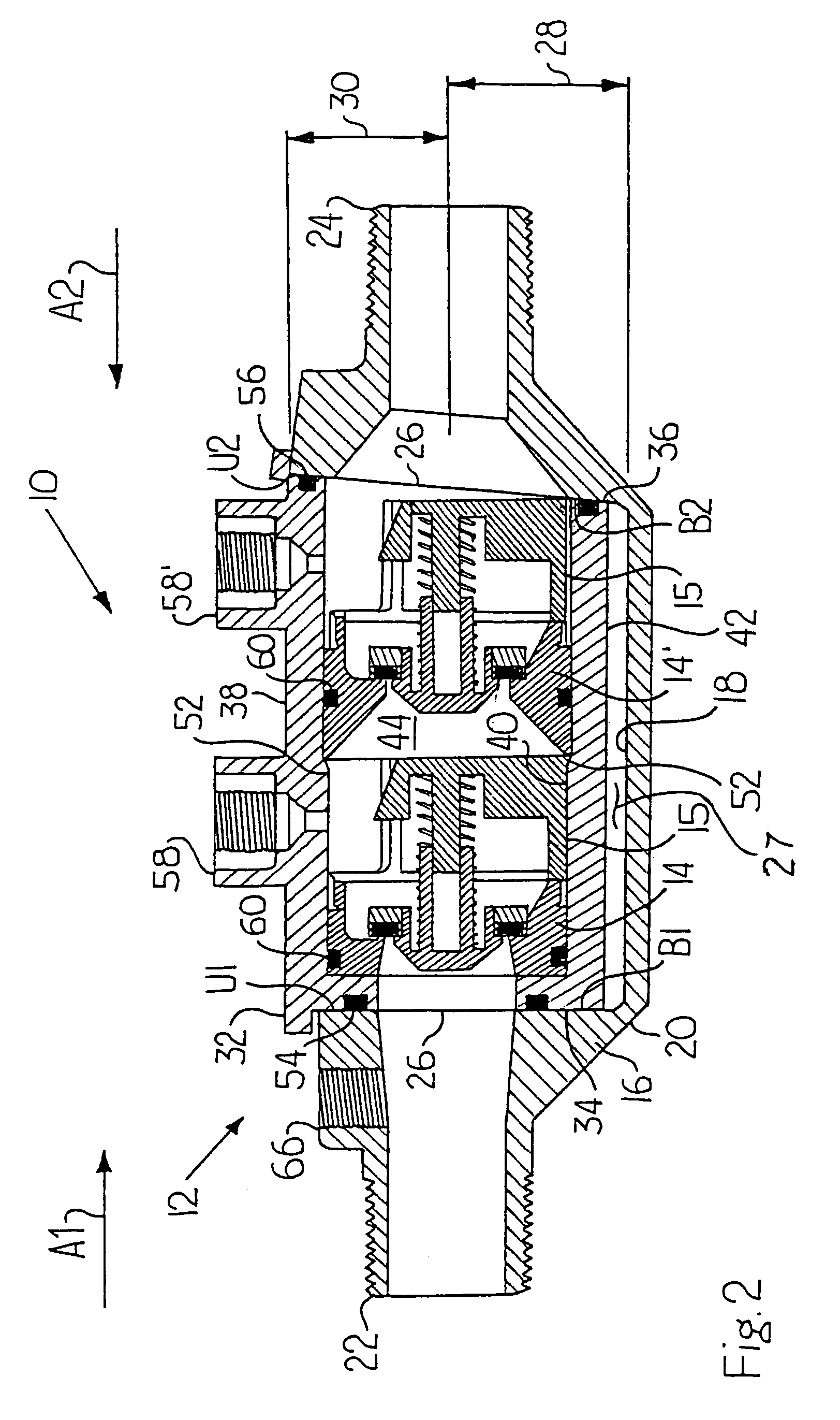 Double check valve assembly