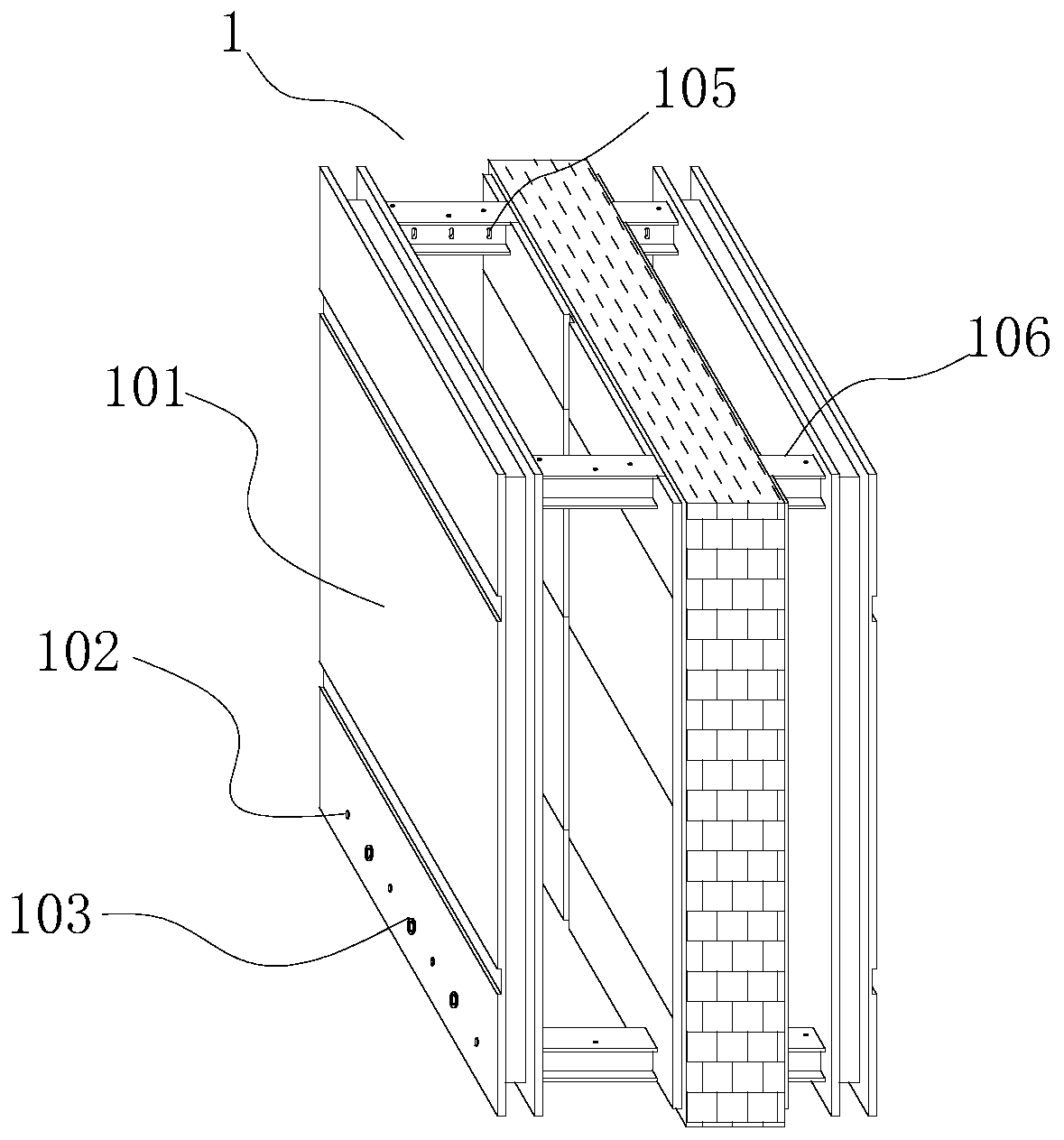 Composite fireproof thermal insulation wall body