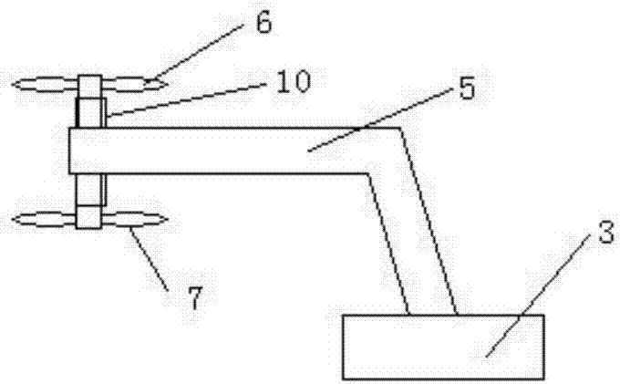 Unmanned aerial vehicle provided with composite fixed wings and capable of vertically taking off