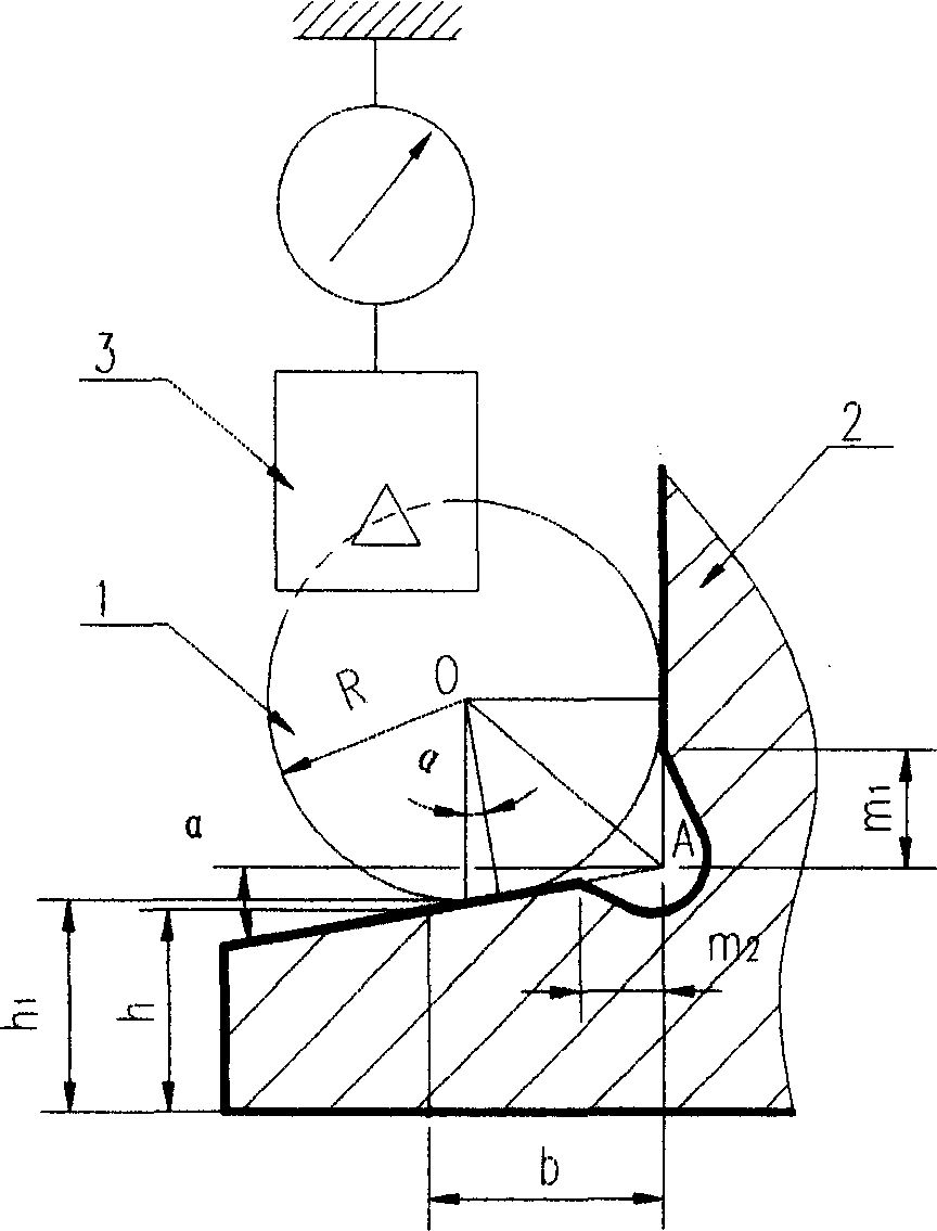 Method for quantitative measuring height of inclined flange for cylinder roller bearing ring