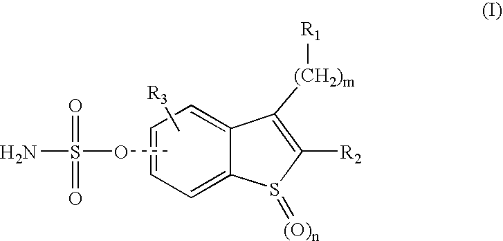 Sulfamatet benzothiophene derivatives as steroid sulfatase inhibitors