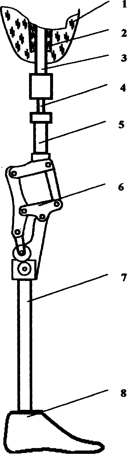 Bone-implanting artificial limb and its installation method