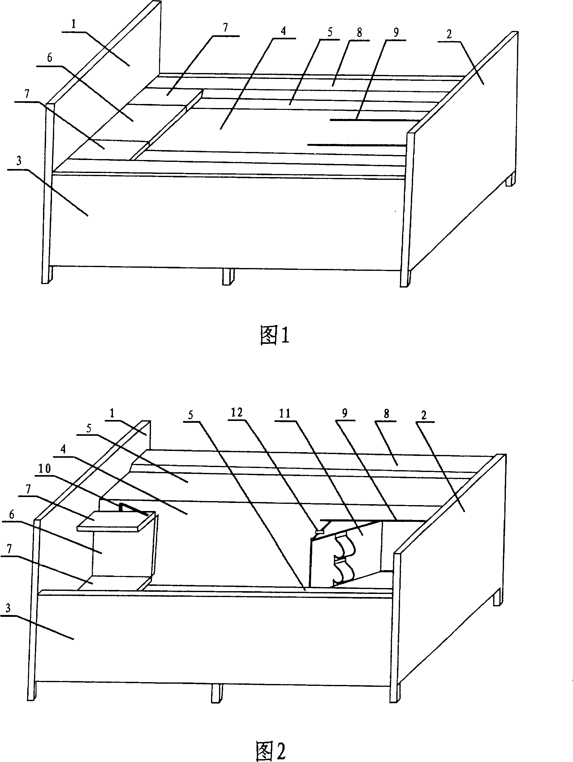 A bed convenient for turning over and leg-bending device