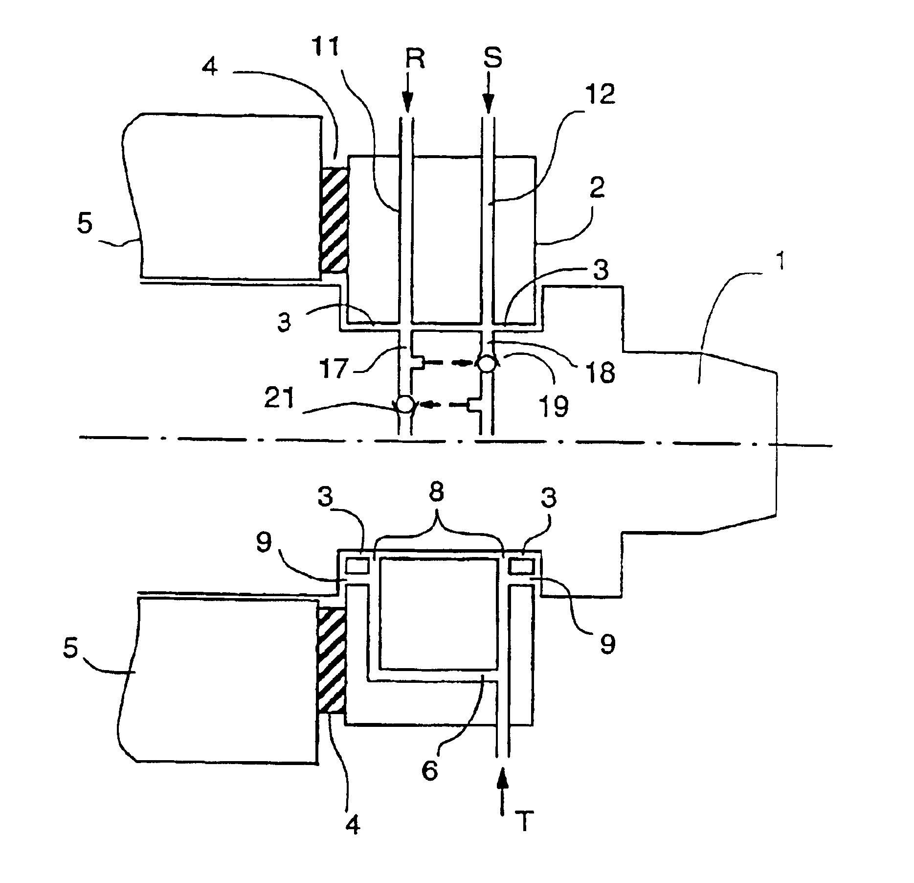 Rotation-independent actuation of a machine element