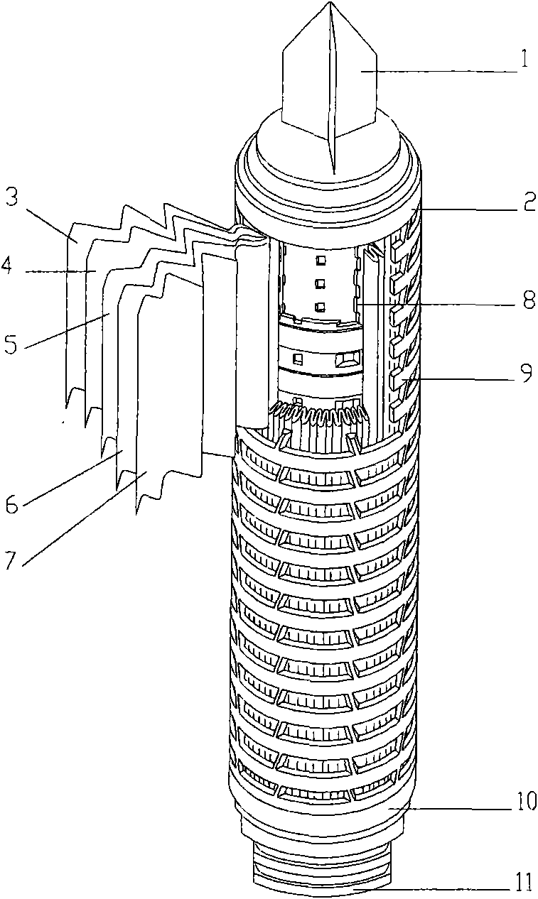 Combined polypropylene thermal spray fiber membrane folding type filter element