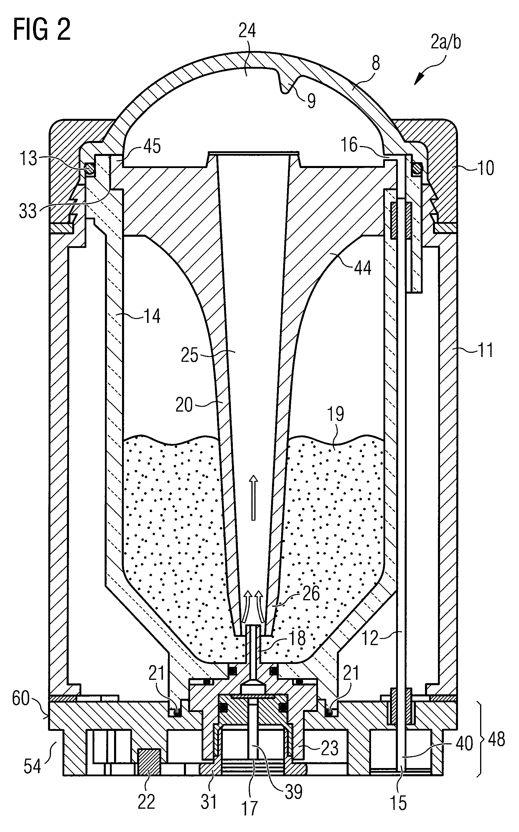 Powder blast tool, powder reservoir, insert for powder reservoir and method of dental treatment