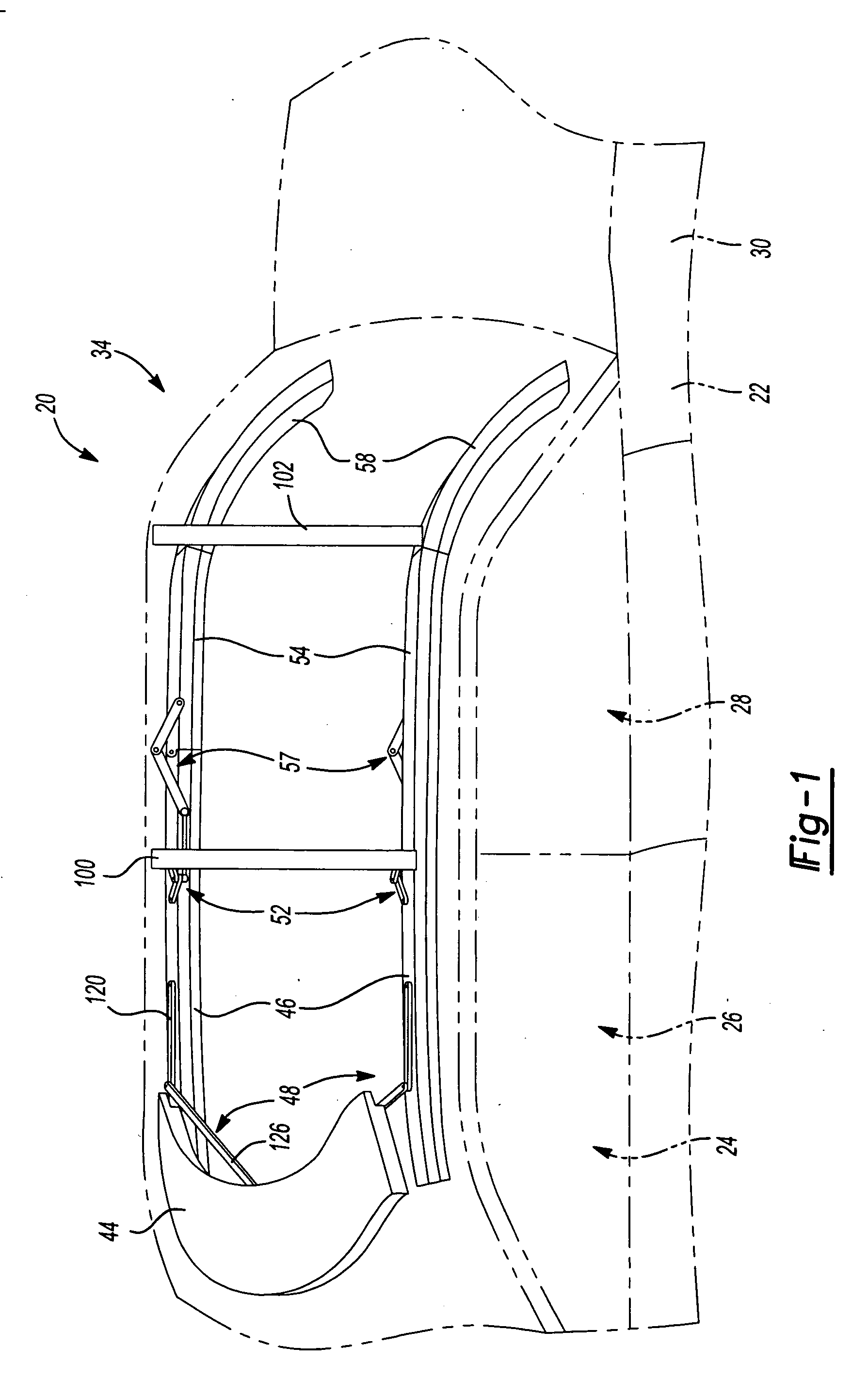 In-folding convertible roof