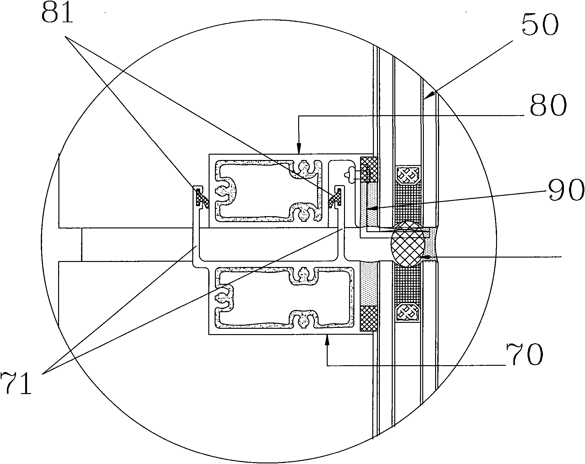 Building curtain wall structure