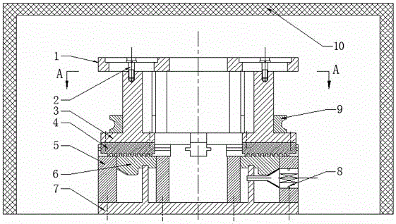 Bearing base aging treatment method and device capable of realizing temperature-force coupling loading