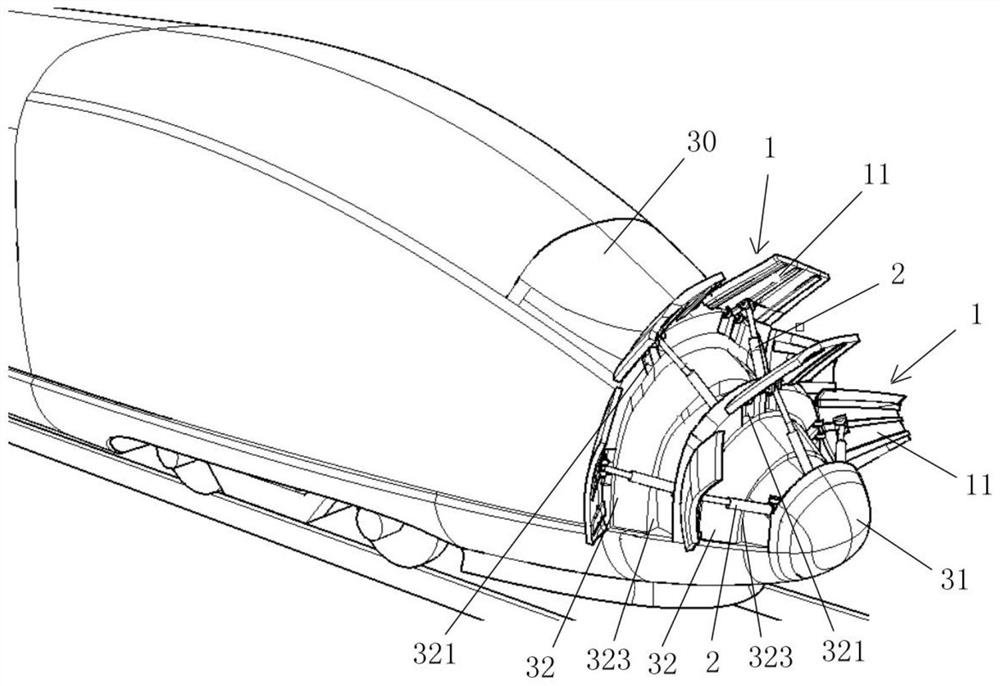 A high-speed train driver's cab with wind resistance braking device and high-speed train