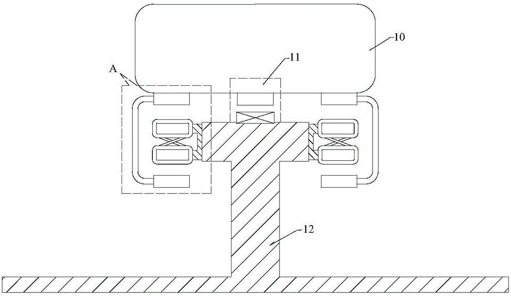 Coil-type permanent-magnet electro-dynamic suspension device for magnetic-levitation train