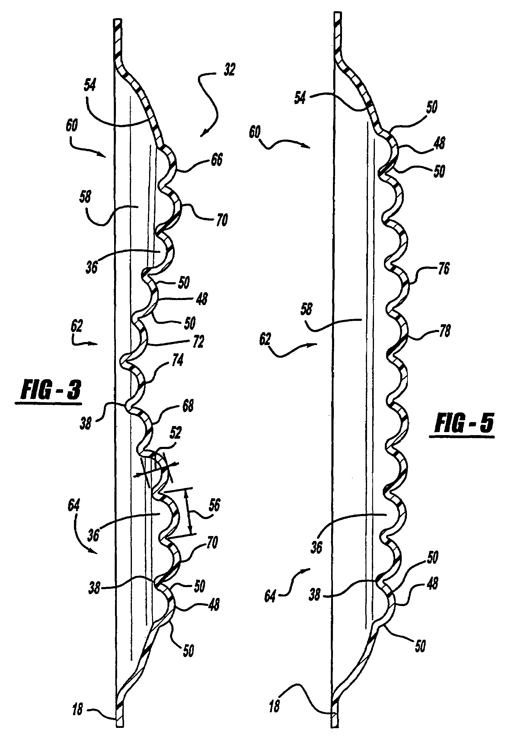 Inverting vacuum panels for a plastic container