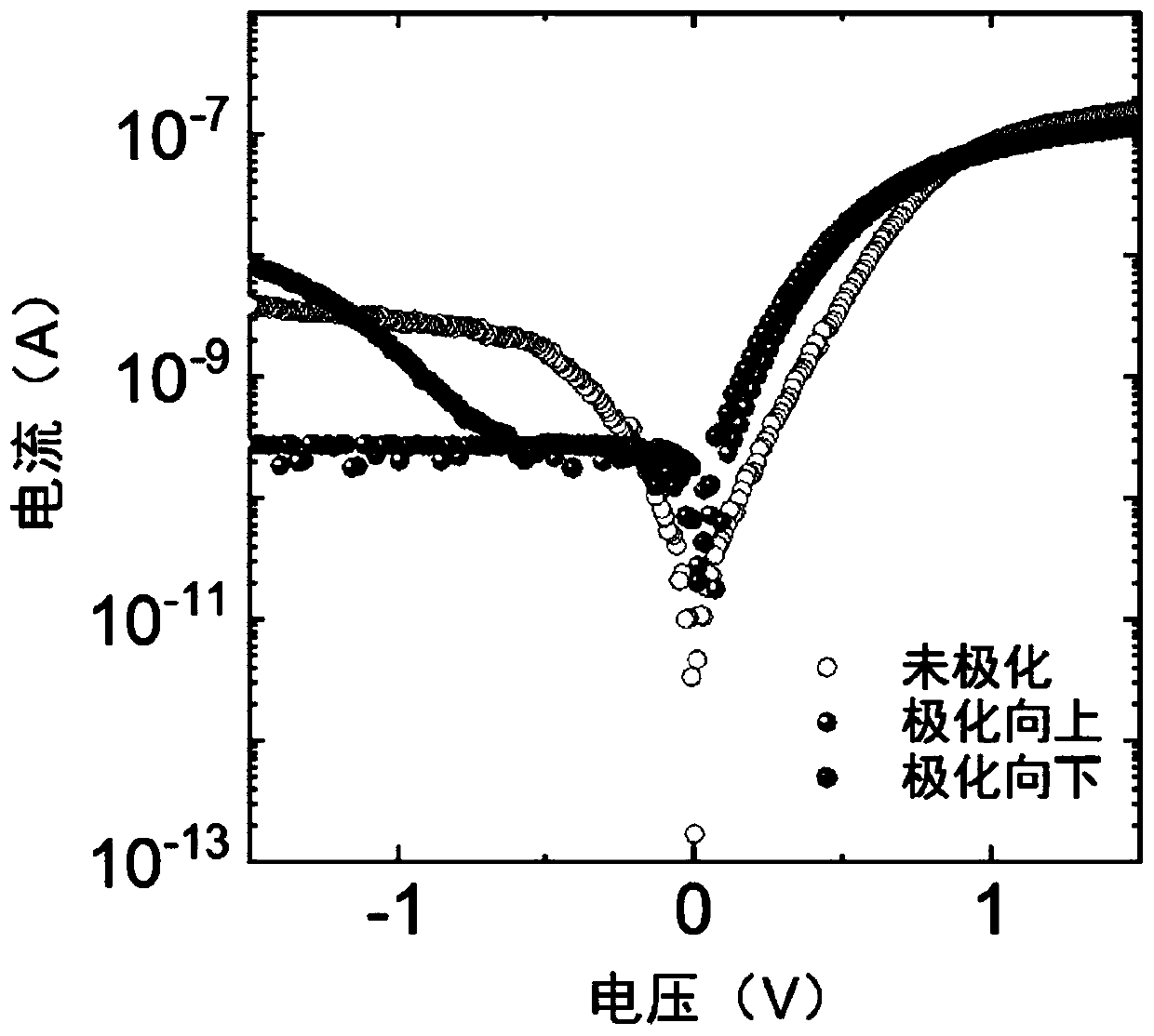 Ferroelectric enhanced van der Waals heterojunction polarization detector and preparation method thereof