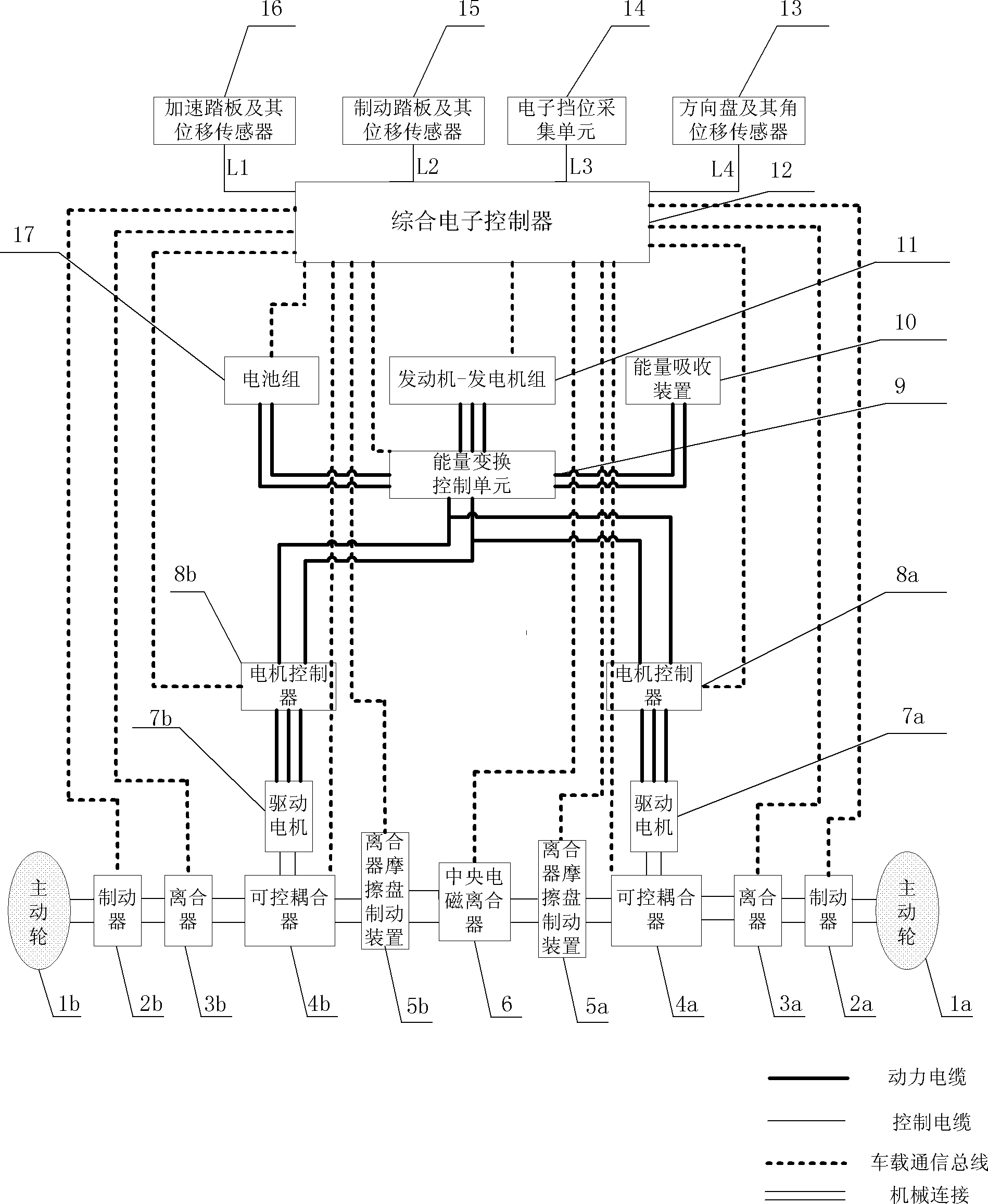 Double-motor coupled driving tracked vehicle steering system