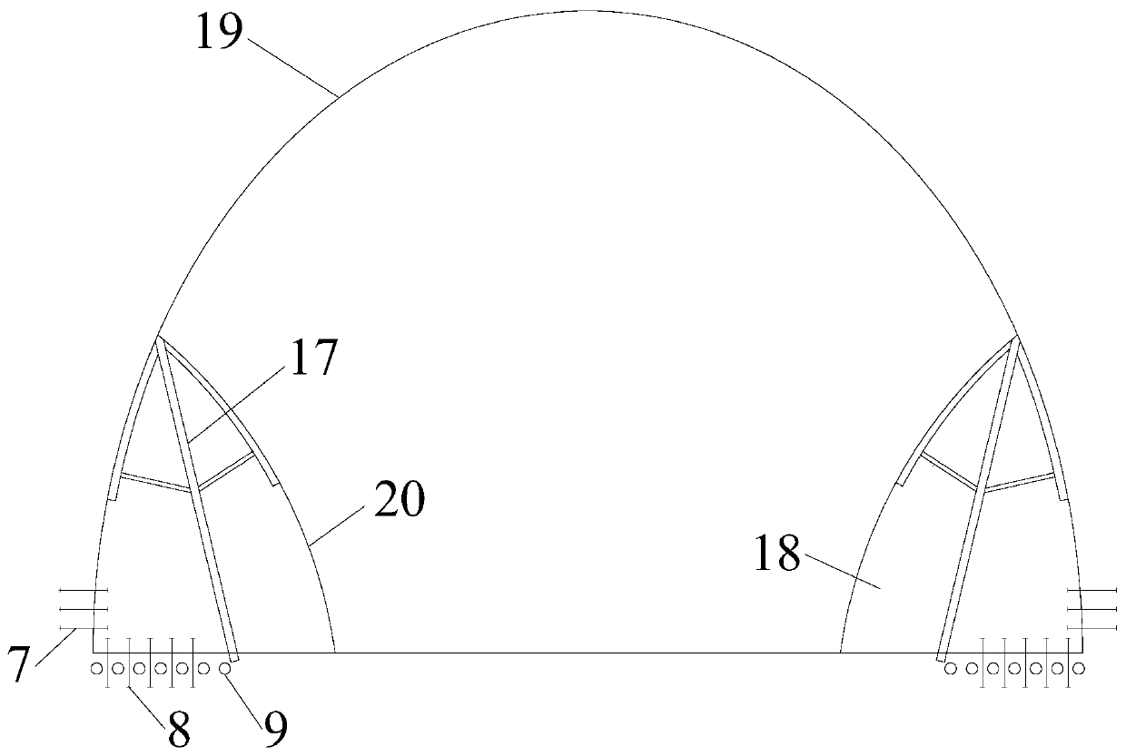 Novel tunnel initial support structure and construction method