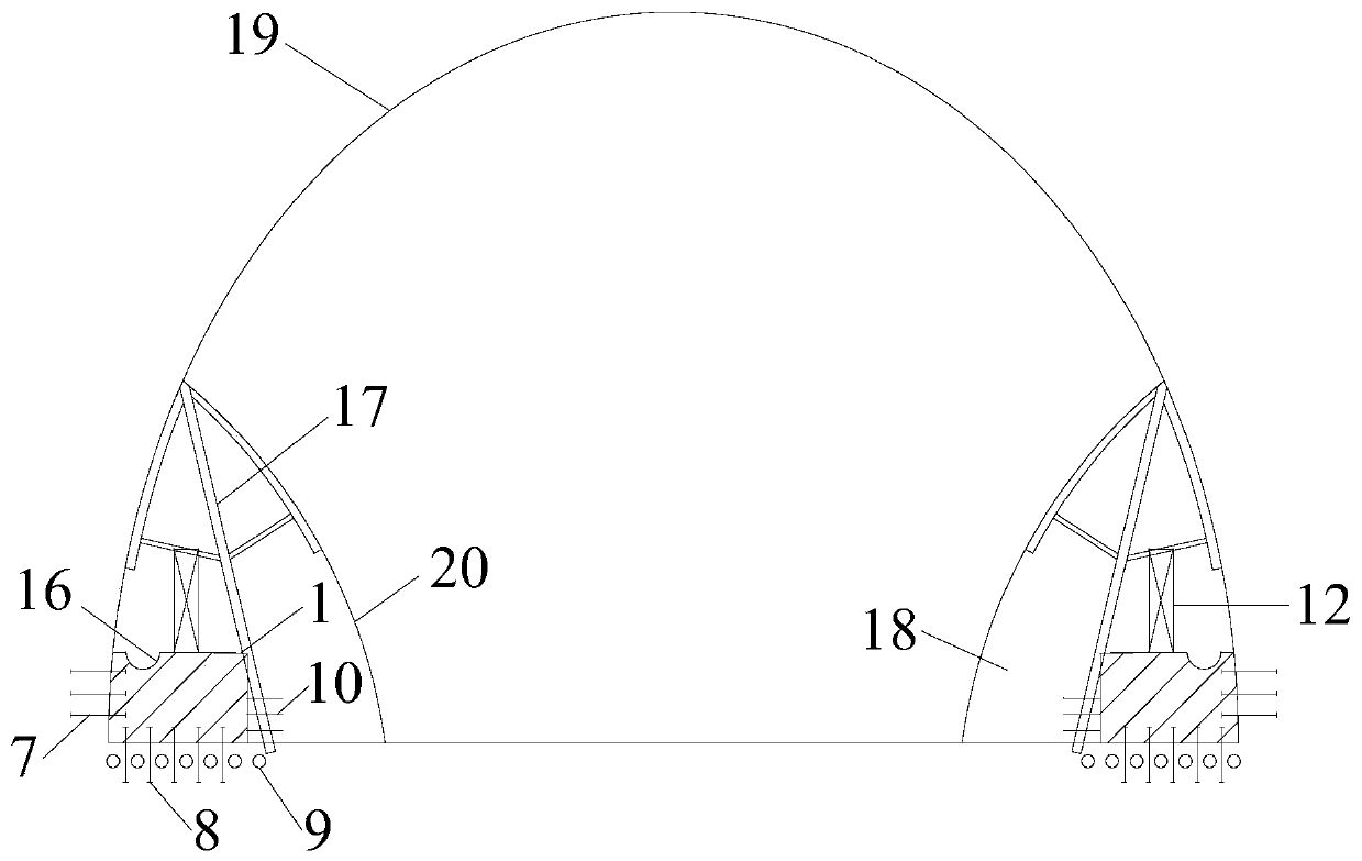 Novel tunnel initial support structure and construction method