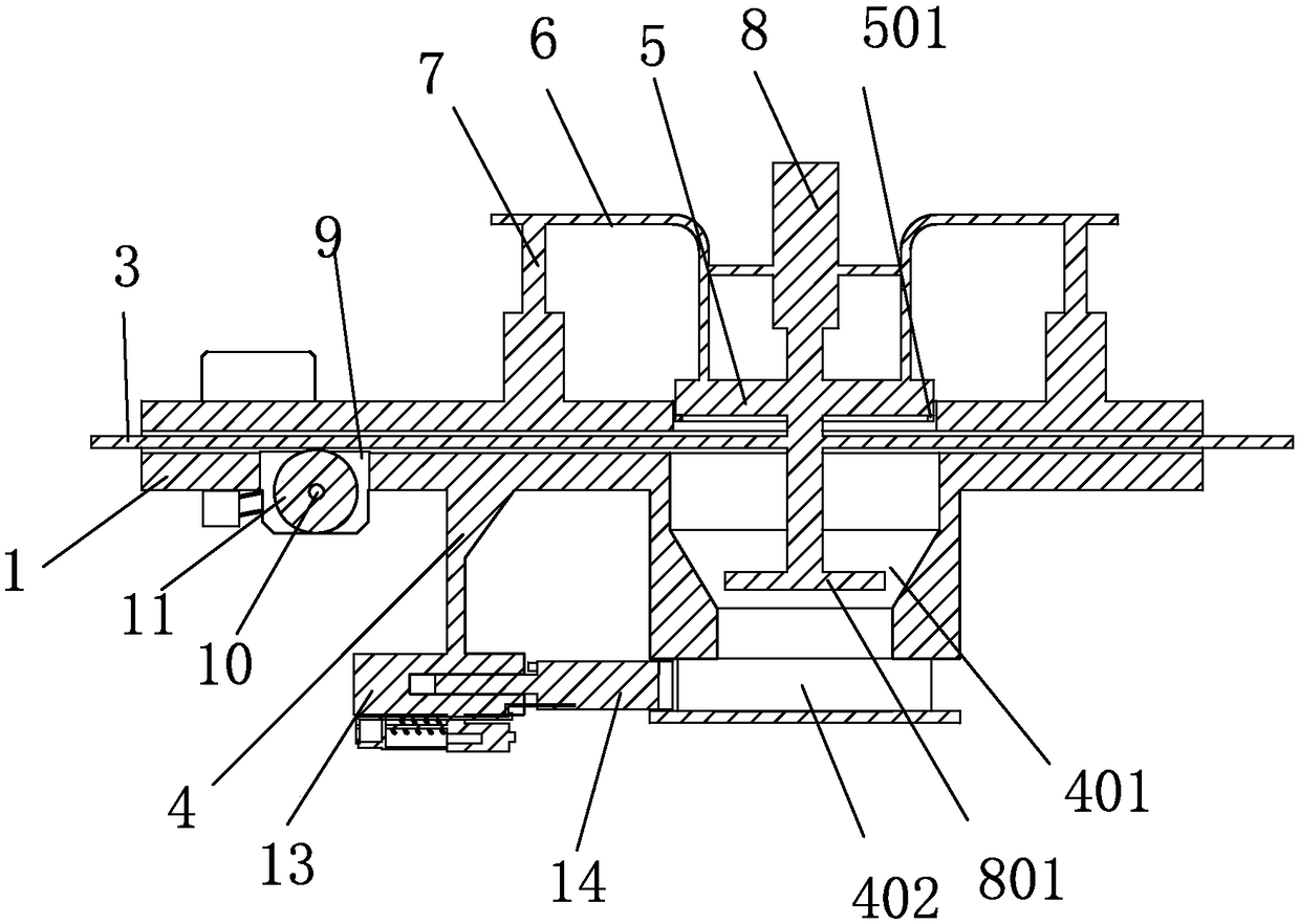 Pneumatic stretching mould