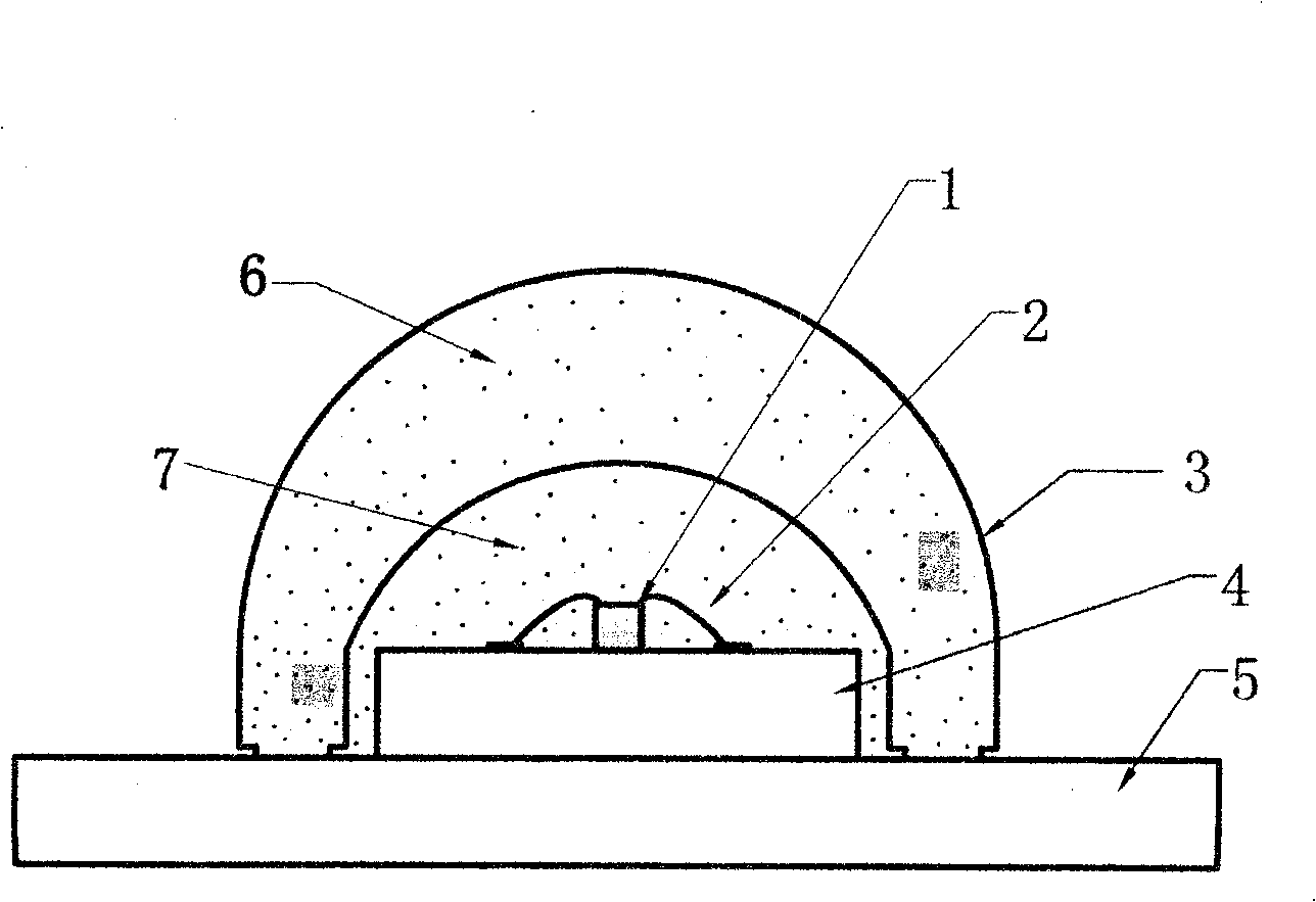 Low attenuation high light efficiency LED illuminating apparatus and preparation method