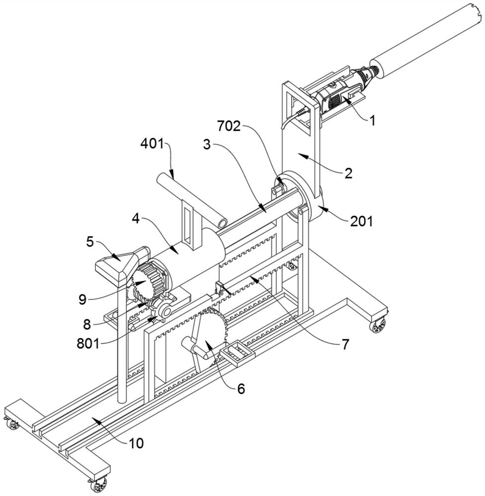 Perforating device for concrete wall surface