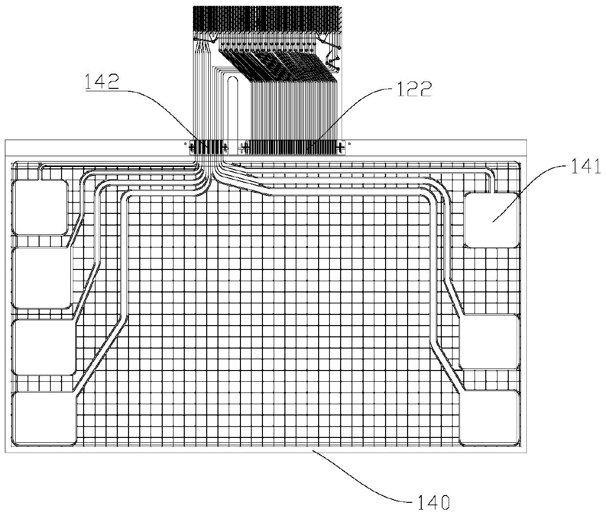 Ultra-wide-viewing-angle VA double-sided ITO display module with touch function and manufacturing process thereof