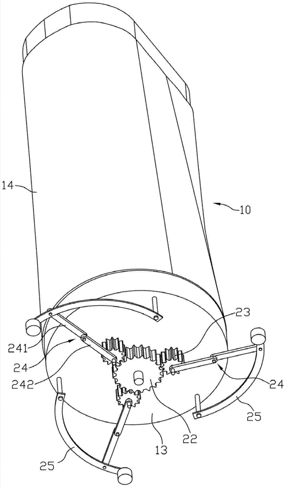 A stand-up golf bag