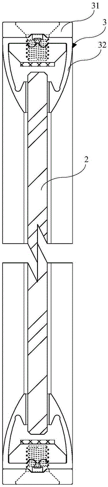 Pressing component for installing an aluminum alloy door and window