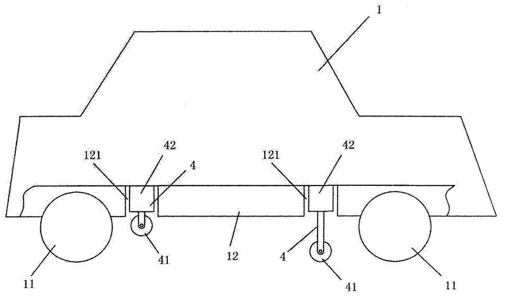 Rollover prevention device for vehicle tire burst