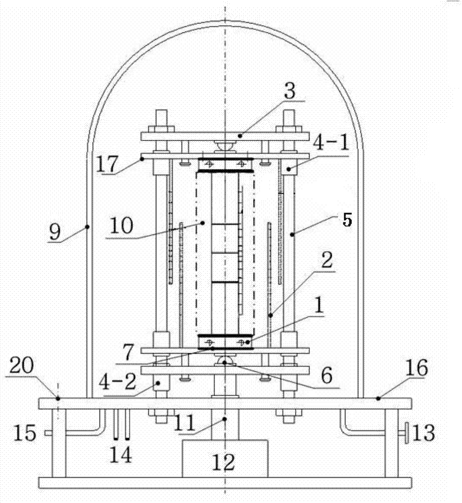 Testing method for testing solid-solid contact thermal resistance by using forward and reverse bidirectional heat flux method