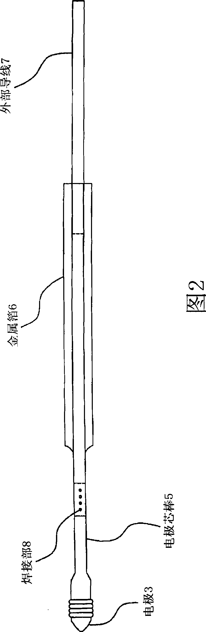 Fused joint structure in a lamp tube and forming method therefor